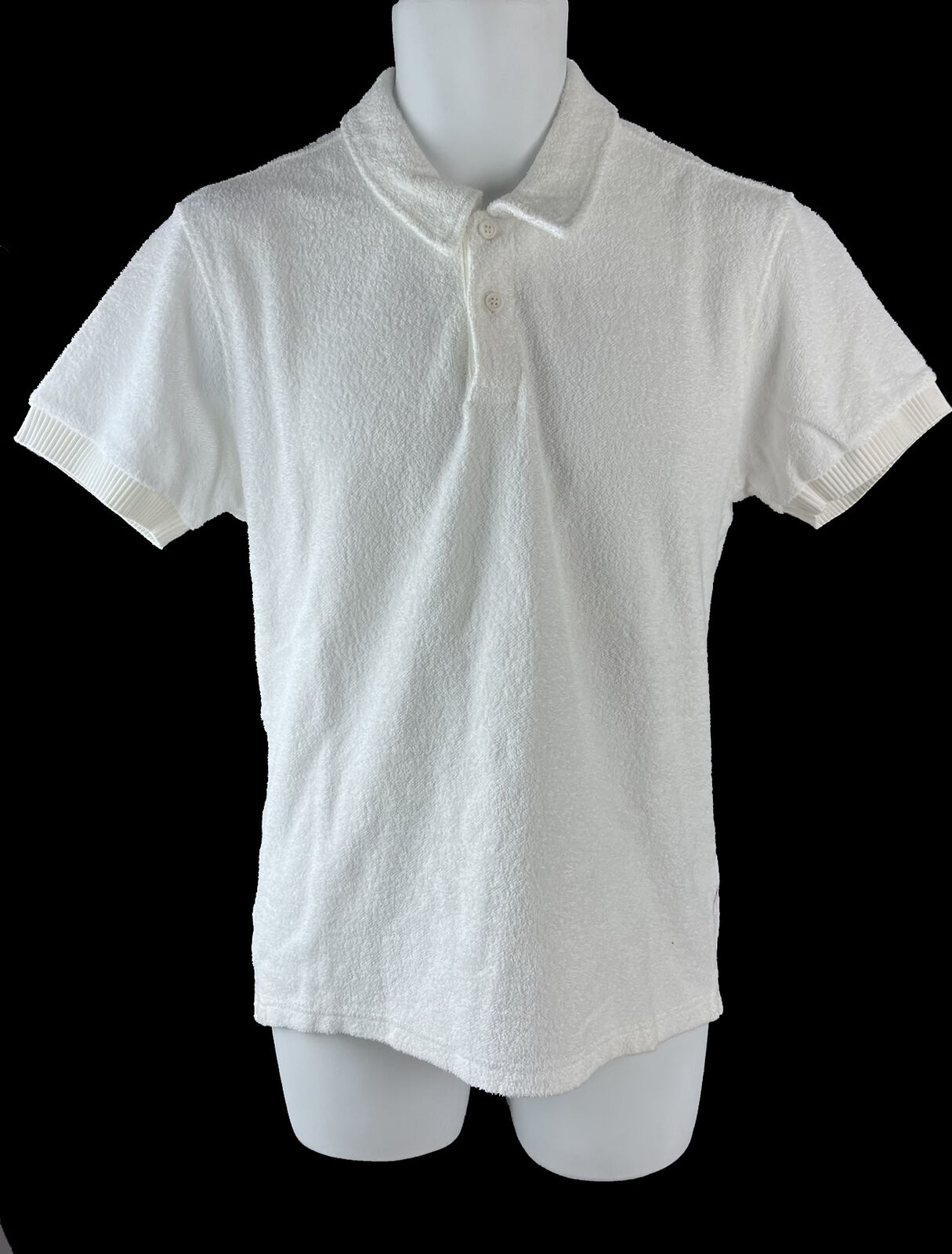 Men's Orlebar White Tailored Terry Cloth Short Sl… - image 1