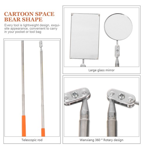 2PCS Car Telescoping Inspection Mirror for Extra Viewing Pickup Dead Angle - 第 6/12 張圖片