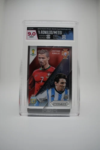 Ronaldo Messi 2014 Panini Prizm World Cup Matchups #19 Graded 9