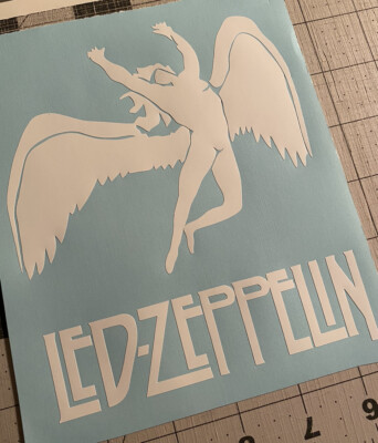 Vinyl Decal for Window - Led-Zeppelin Angel, Various Colors