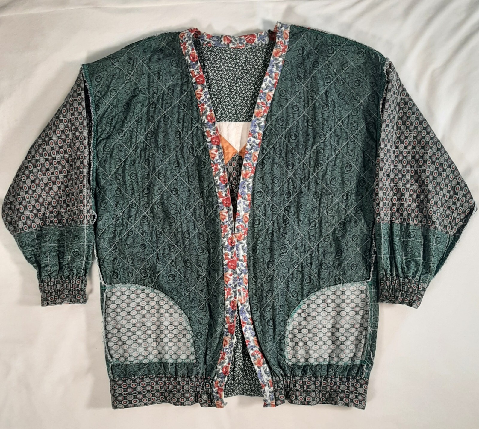 Handmade Womens Multi Color Patchwork Cottage Cor… - image 14