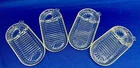 VNTG Anchor Hocking Smoke & Sip Snack Tray Oval Ribbed Glass Dish MCM 10" x 5"