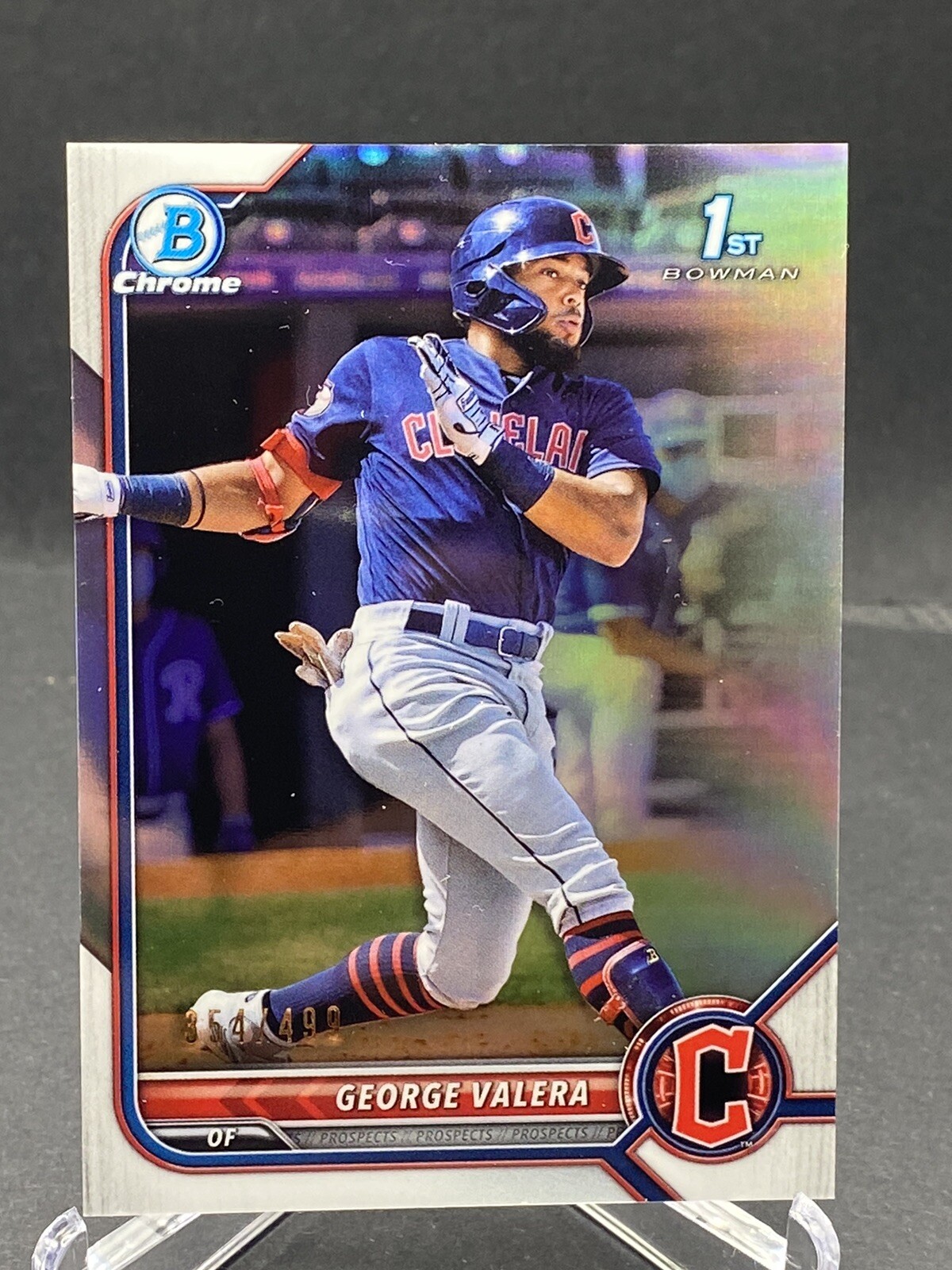 2022 Bowman Chrome Refractor George Valera /499 #BCP-22 Guardians