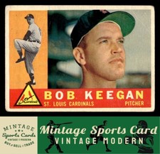1960 Topps - Bob Keegan - #291 St. Louis Cardinals Low Grade Filler