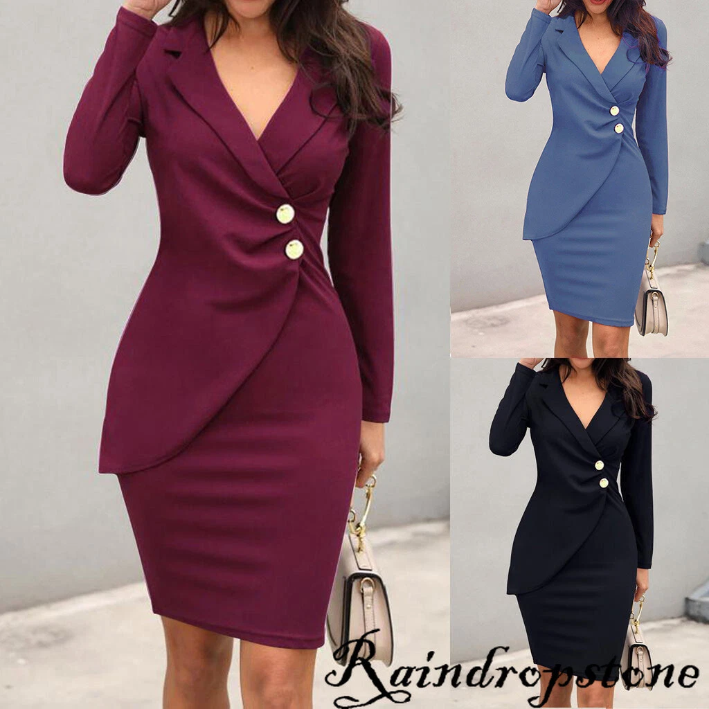 One piece business dress cheap