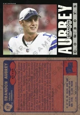Brandon Aubrey Custom Art Football Card 1985 Topps Design Cowboys Irish