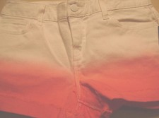 NWT GIRLS OLD NAVY COLORED TWO-TONE DENIM SHORTS-SIZE 12 REGULAR-WHITE