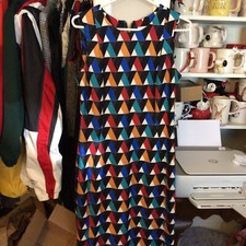 Calvin Klein Womens Multicolor Sleeveless Back Zip Sheath Dress Size 10