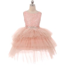 BLUSH Size 8 Flower Girl Dress Bridesmaid Formal Birthday Recital Graduation