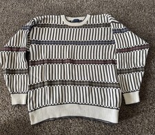 Vintage Cambridge Classics Mervyns Pullover Crewneck Sweater Size XL Striped