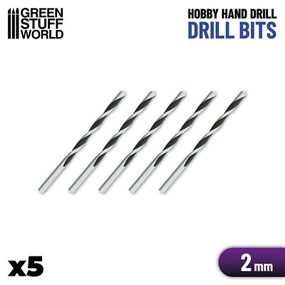 Drill BITS Set with 5 bits in 2 mm - Modelling - for Hand Drill | eBay