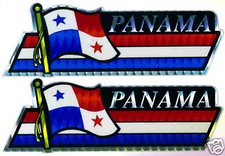 República de Panama Flag Small Bumper Sticker LOT