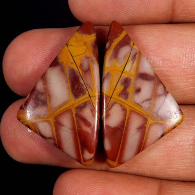 27,55Cts. Natürlicher echter Noreena Jaspis Paar ausgefallene Cabochon...