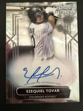 Ezequiel Tovar 2022 Bowman Sterling Prospect Autograph Auto SP Rockies 🔥