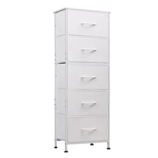 Fabric Dresser 5-Drawer Tall Dresser for Bedroom Storage Dresser Organizer wi...