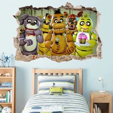 Five Nights at Freddy's 3D Smashed Wall Sticker Decal Home Decor Art Mural