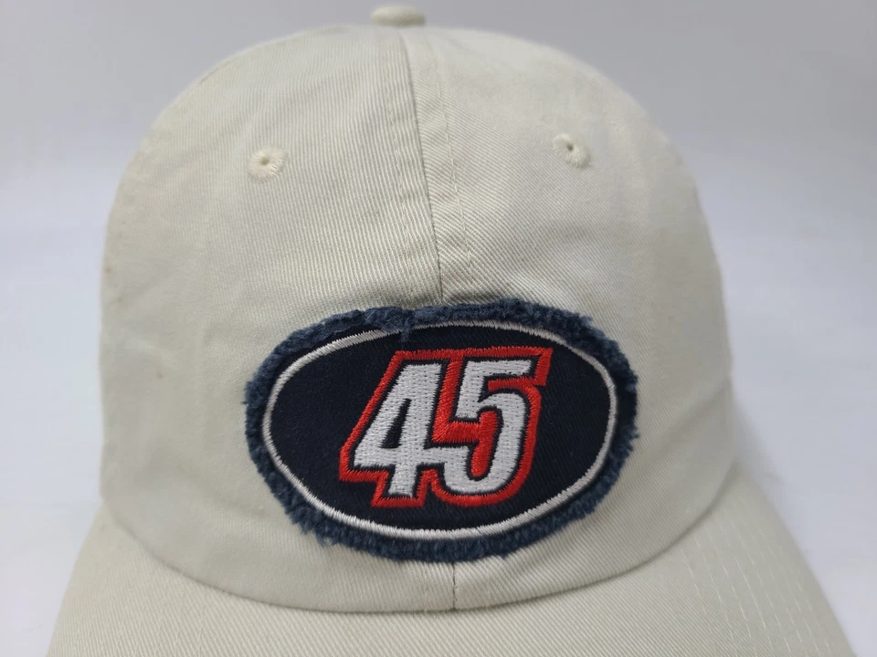 Gorra ajustable vintage Kyle Petty #45 Sprint Racing hombres mujeres NASCAR beige Foto 4 de 4