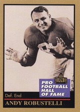 Andy Robustelli Los Angeles Rams HOF Enor 121 Football Card 1991 Arnold College