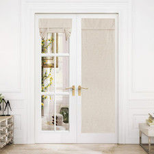 NICETOWN Linen French Door Curtains, Privacy Curtains for Window, Thermal Insula