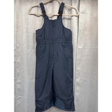 Faded Glory Kids Navy Blue Insulated Snow Bibs Adjustable Straps Size 5T