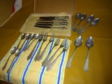 ANTICHE posate Solingen 24 pz classiche in scatola argentate antiche