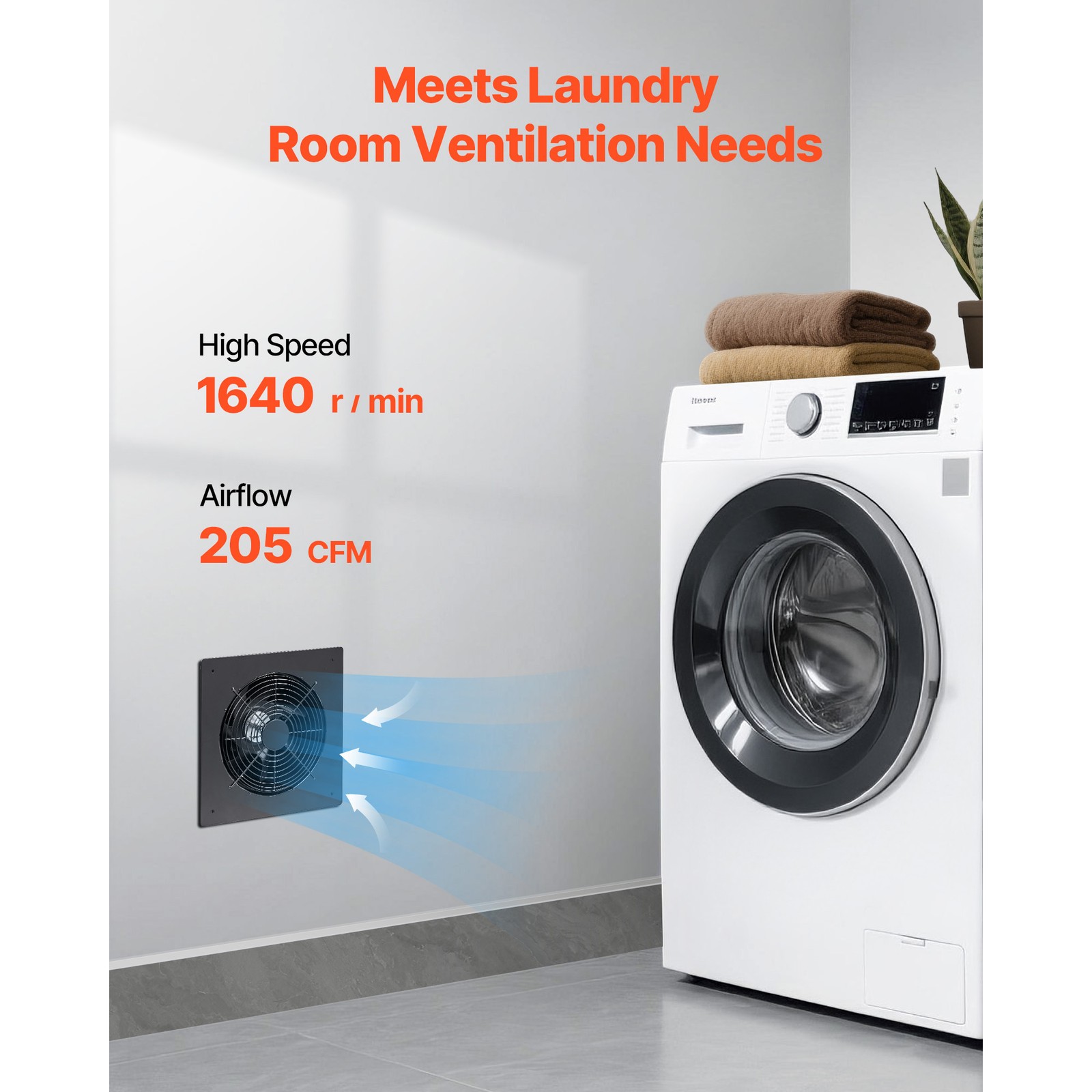 6 inch Exhaust Fan Ventilation Extractor Fan Through The Wall  205 CFMn AC Motor