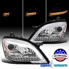 Fits 2009-2011 Benz W164 Ml320 Led Sequential Strip Signal Projector Headlights