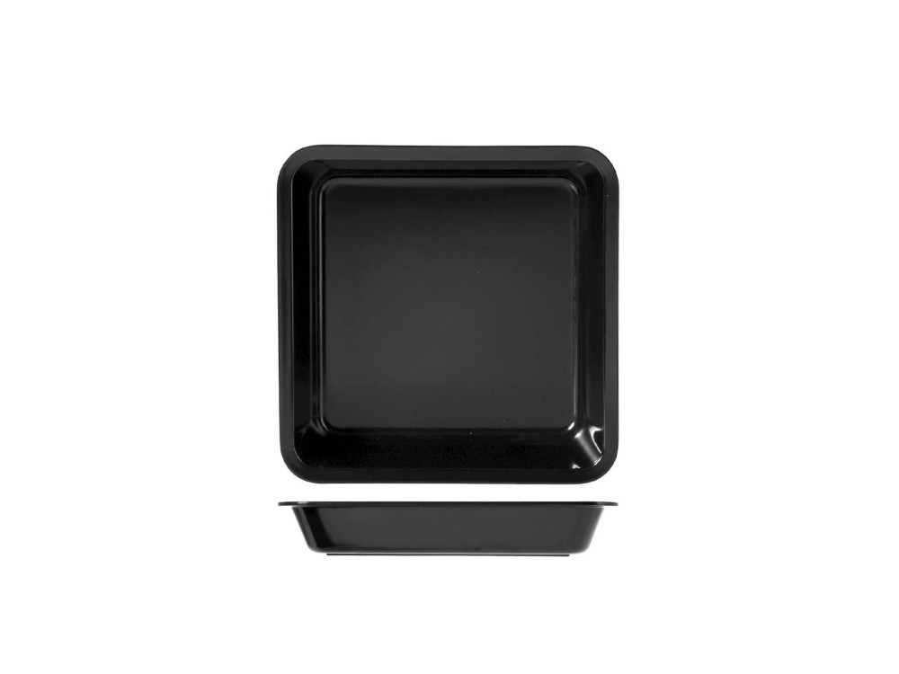 Melamine Bowl With Edge 25X25X4 Black H&H