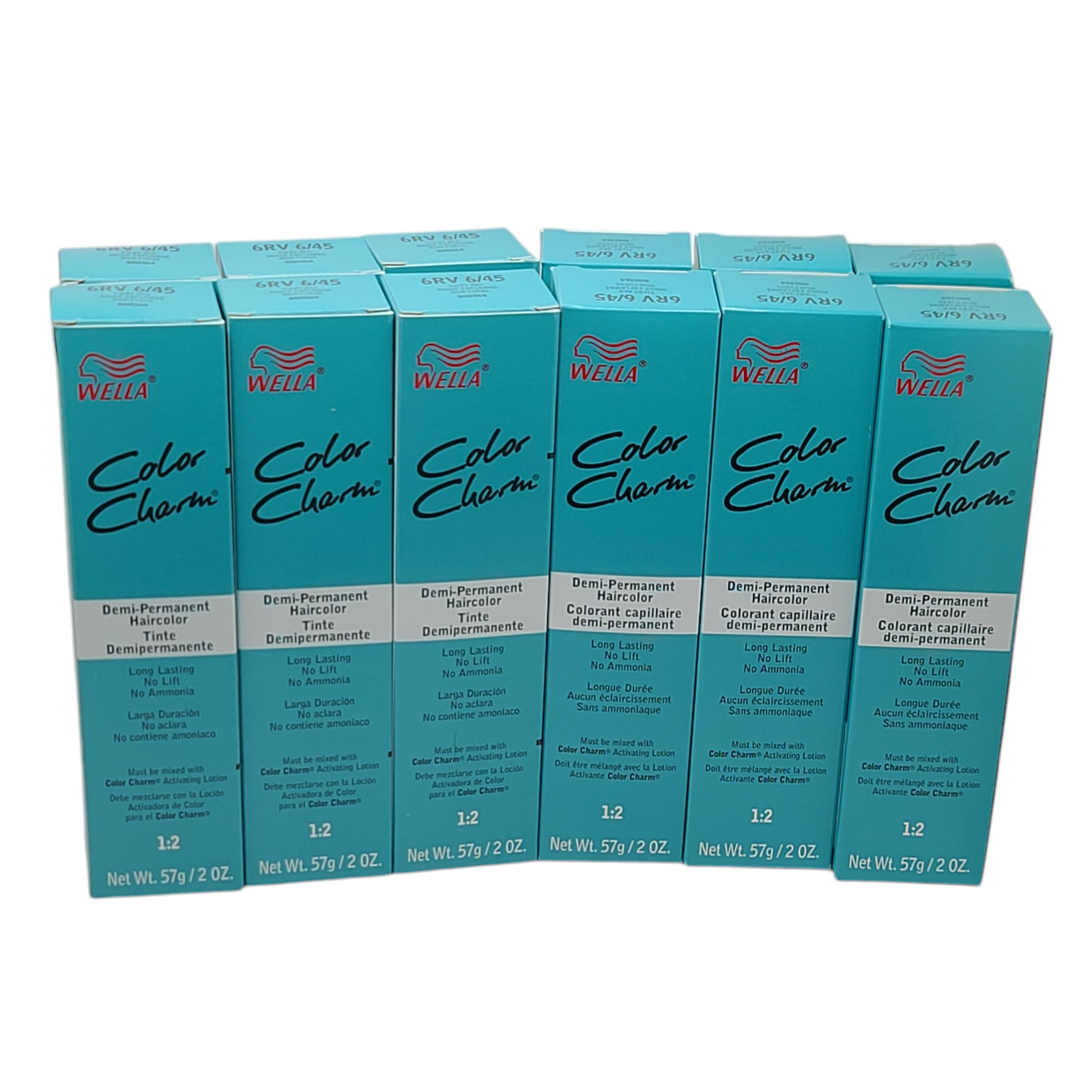 Charm Permanent Gel Hair Color 6rv 6/45 Fiery Red - 2 Oz