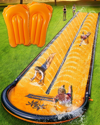 22Ft Slip Water and Slide for Kids Adults, Extra Long Backyard Water Slide for K