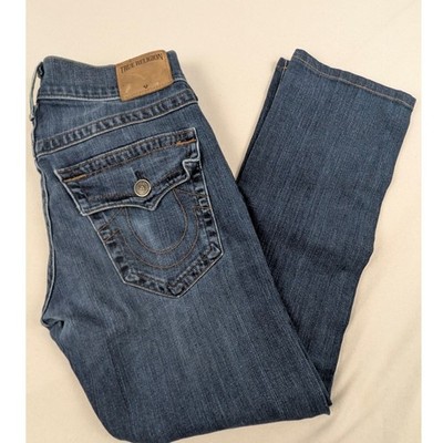 True Religion Ricky Relaxed Straight Leg Jeans Mens 29 Dark Wash Blue USA Made