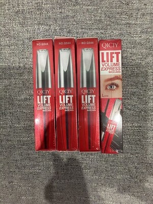 New sealed QICIY Lift Volume Express Waterproof Mascara No. Q544 (Lot of 4)