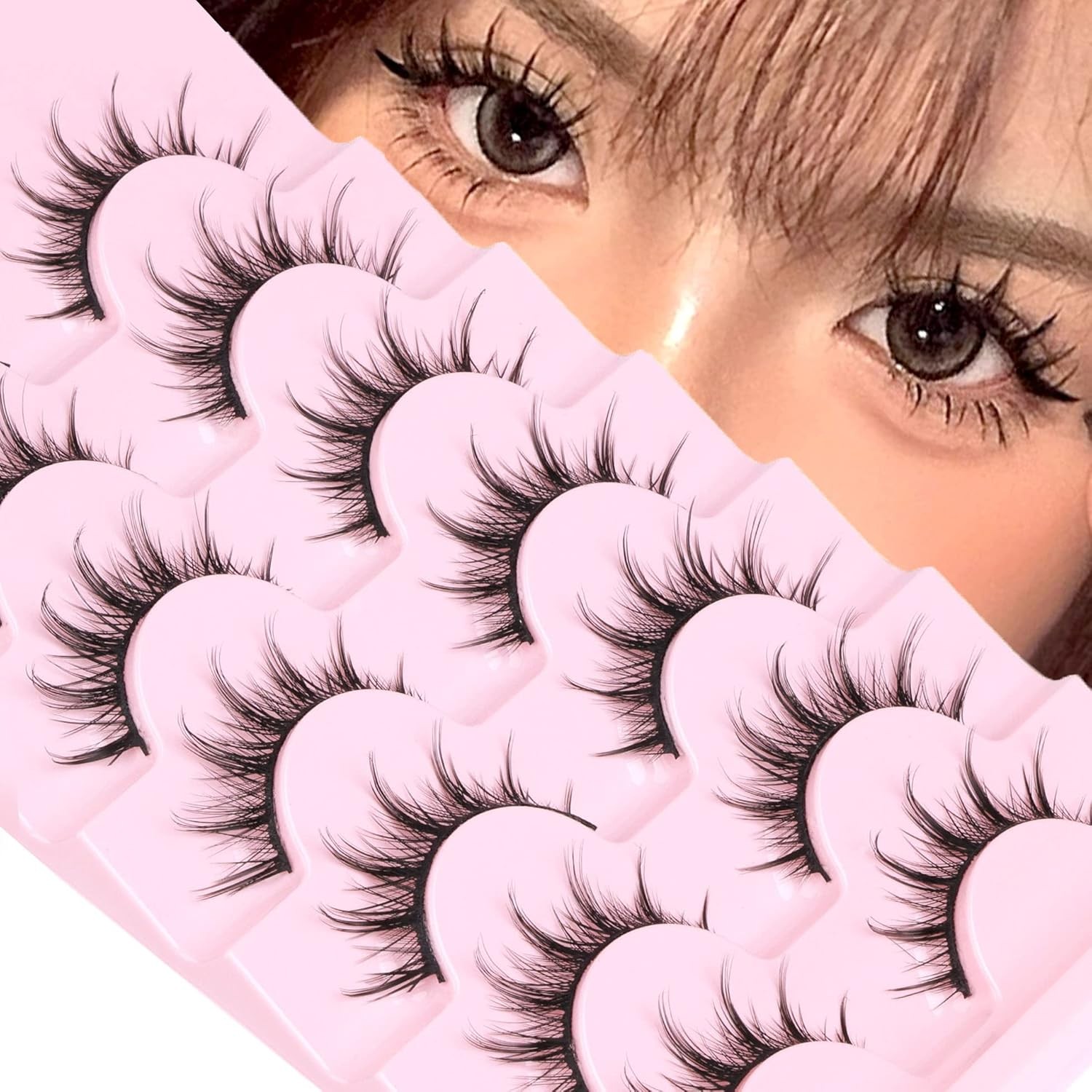 Manga Lashes Natural Look Anime Lashes Wispy Faux Mink False Eyelashes Fluffy S
