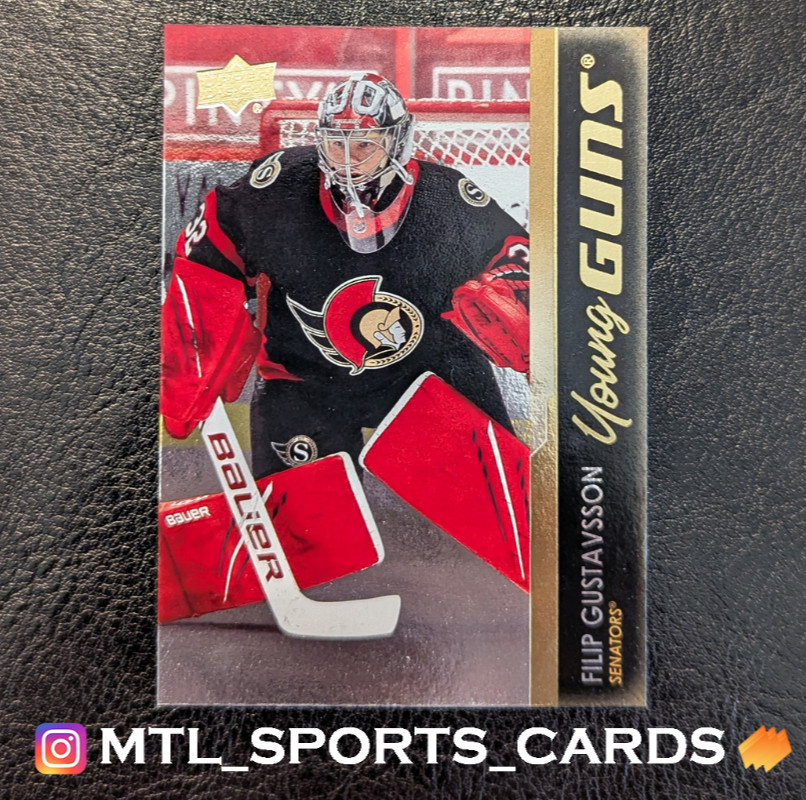 2021-22 Upper Deck #225 Filip Gustavsson Young Guns Silver Foil Rookie