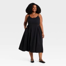 Women's Corset Sundress - A New Day Black 4X