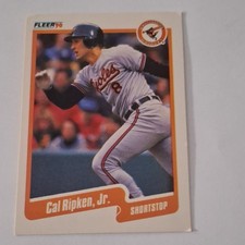 Fleer Cal Ripken Jr. 1990 Baltimore Orioles Baseball Card Lot - 2 Cards