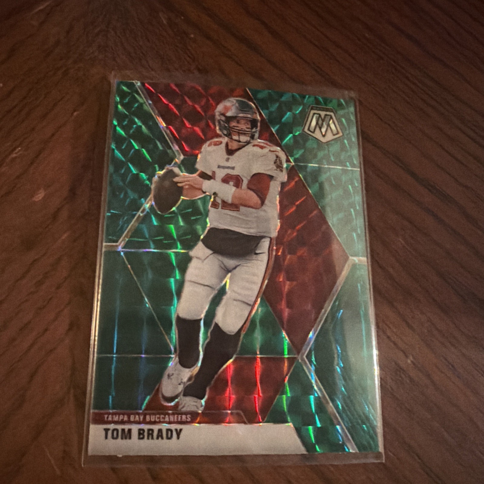 Tom Brady 2020 Panini Mosaic Green Prizm Card No 135