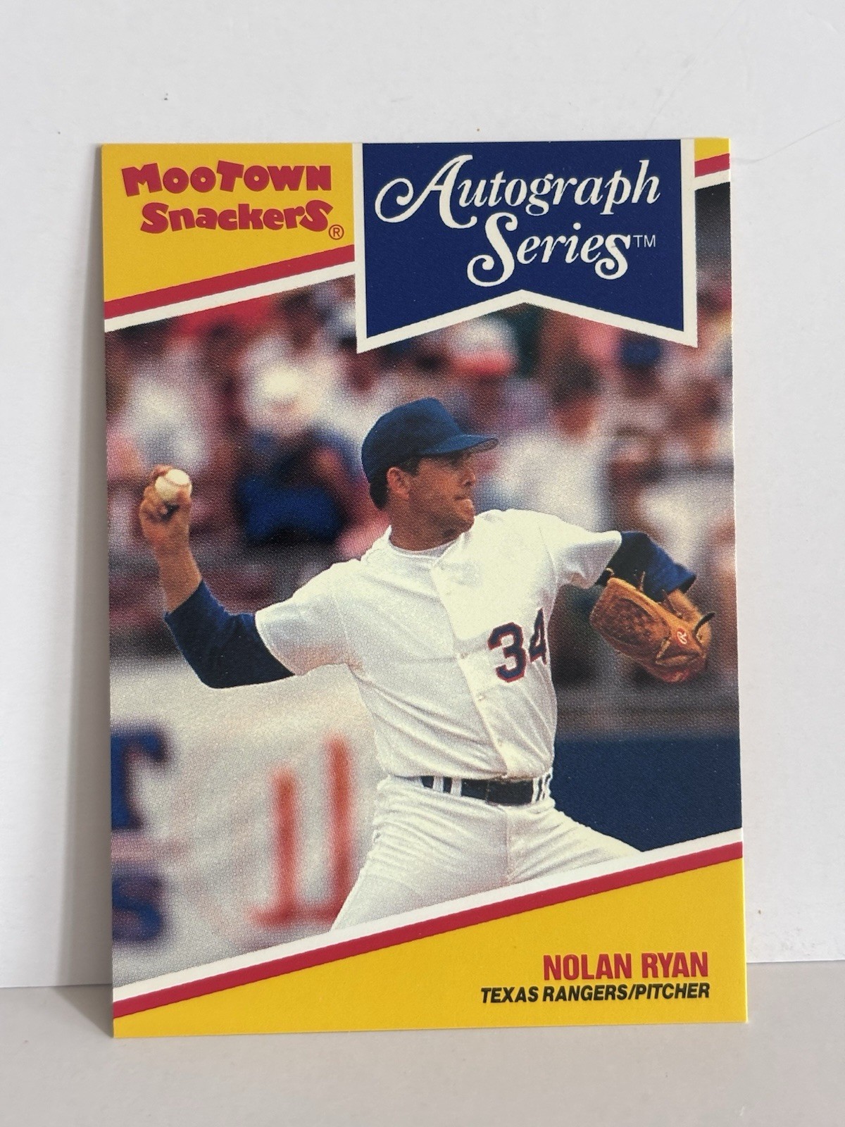1992 Mootown Snackers Autograph Series - Nolan Ryan #20 Food Card