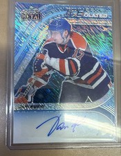 Jari Kurri Auto 2024 Leaf Metal Legends Autograph #ICE-JK1 Blue Shimmer #’d 1/8