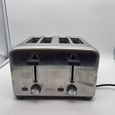 BELLA 4 Slice Toaster with Auto Shut Off - Extra Wide Slots and Removable  