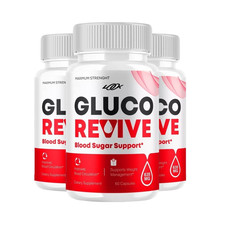 3-Pack Gluco Revive Blood Support Supplement GlucoRevive Pills - 180 Capsules