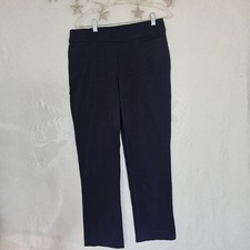 Liz Claiborne Career Size 10 Navy Blue Trouser Pant Minimalist Preppy Classic