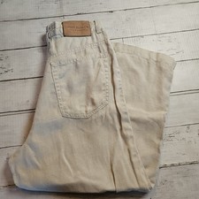 LAUREN RALPH LAUREN 100 Linen Wide-Leg Cropped Pants Size 4