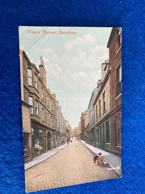Dumfries DG2 Vintage Postkarte ECKFALTE