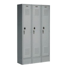 1-Tier 3 Door Locker 12"Wx12"Dx60"H Gray Assembled