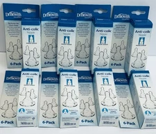 48 Dr. Brown’s Original Level 2 (3m+) Nipple Count Anti-colic Baby New 8 packs