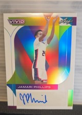 2022-23 Leaf Vivid - Jamari Phillips #BA-JP1 White 4/25 (AU, RC)