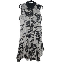 Simply Vera Wang Women's Black White Floral Print NWT Shirt Dress Size M
