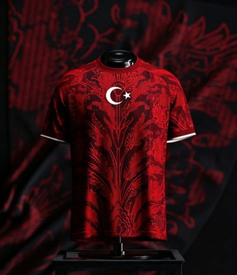 Türkei WM 2026 Fußball Fan Shirt Schwarz Rot Türkiye Jersey Herren Kinder Triko