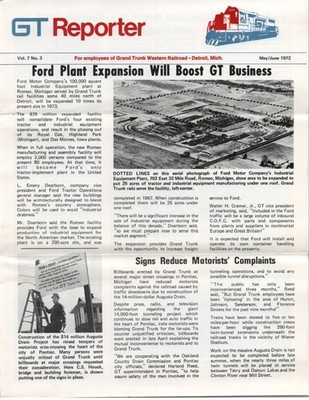 GT Reporter Grand Trunk Railroad Employee News Letter Vol 7 No 3 June 1972